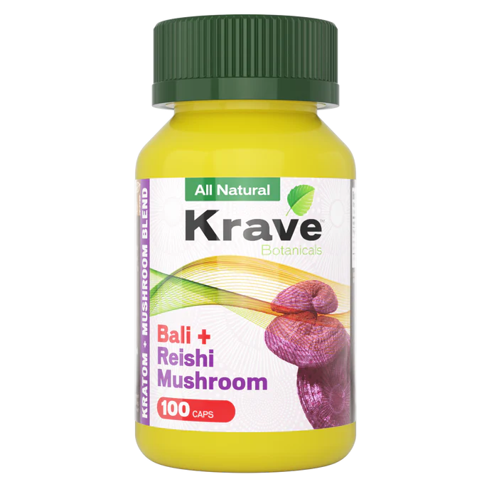 Krave Kratom And Mushroom Capsules (100ct)