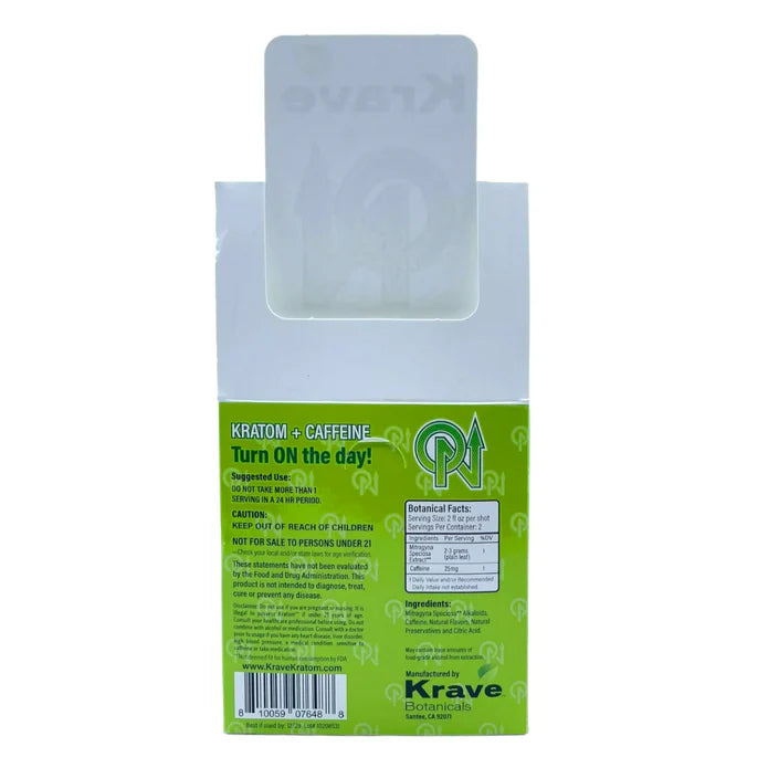 KRAVE ON Kratom + Caffeine SHOT