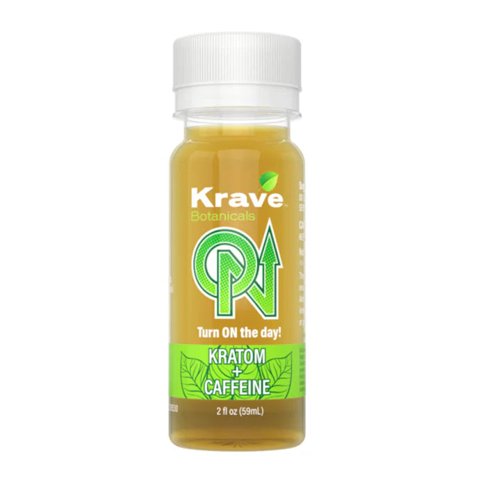 KRAVE ON Kratom + Caffeine SHOT