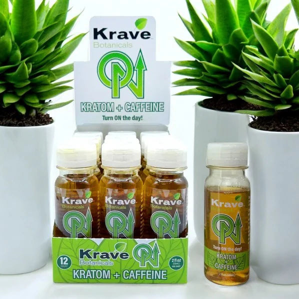 KRAVE ON Kratom + Caffeine SHOT