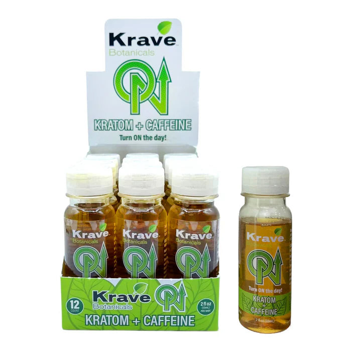 KRAVE ON Kratom + Caffeine SHOT