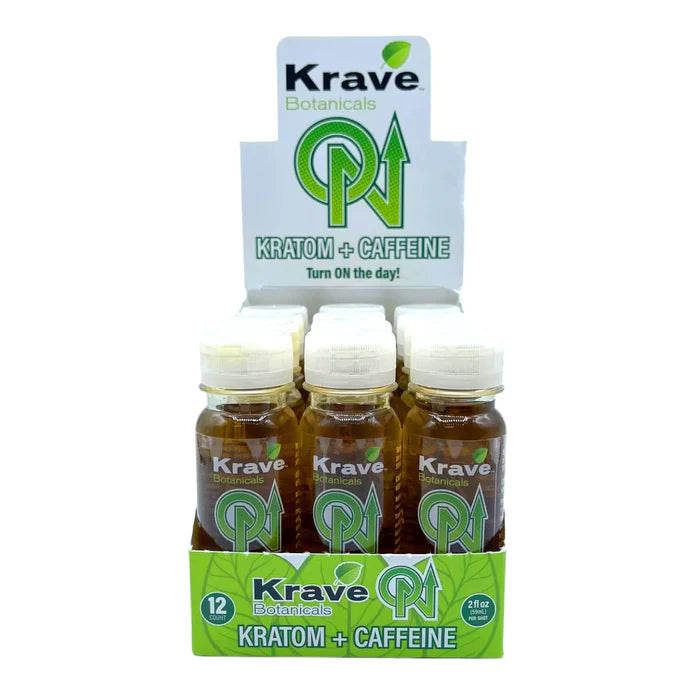 KRAVE ON Kratom + Caffeine SHOT