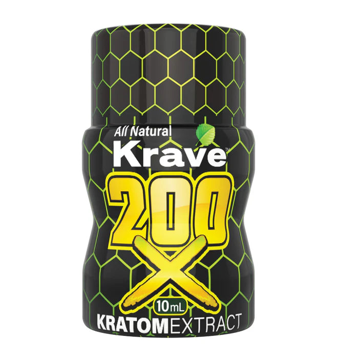 Krave Kratom 200x Extract Liquid Shots 10ml