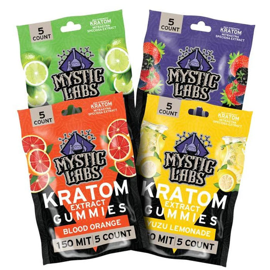 Mystic Labs Kratom Gummies 30mg per/150mg 5 Count Bag