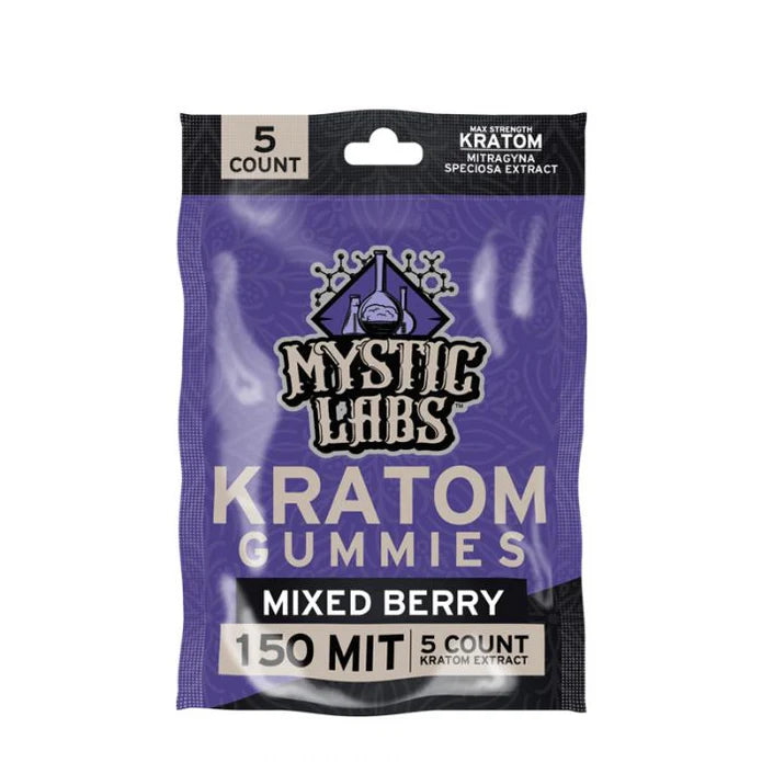 Mystic Labs Kratom Gummies 30mg per/150mg 5 Count Bag