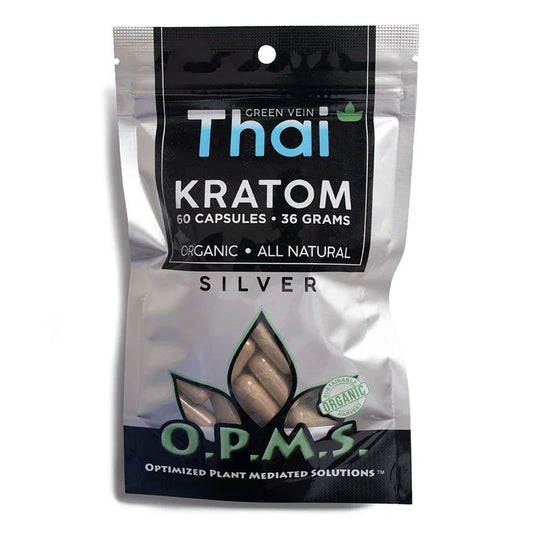 OPMS Kratom Silver (Capsules) 60 Count (36 Grams)