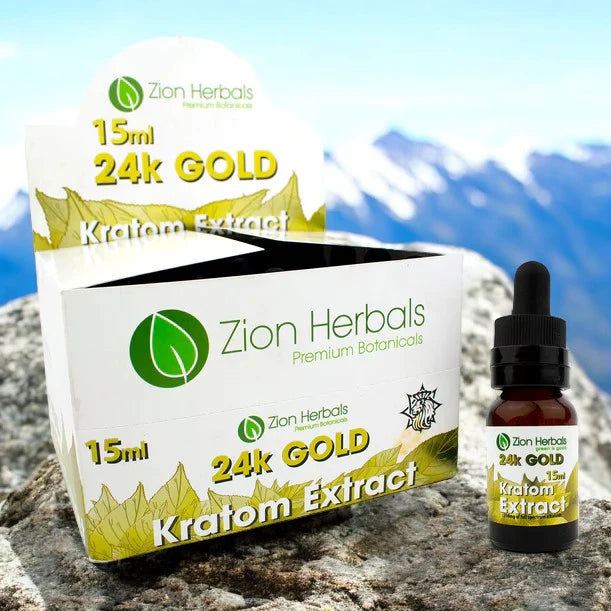 Zion Herbals Liquid Kratom 15ml 24k GOLD Extract Shot