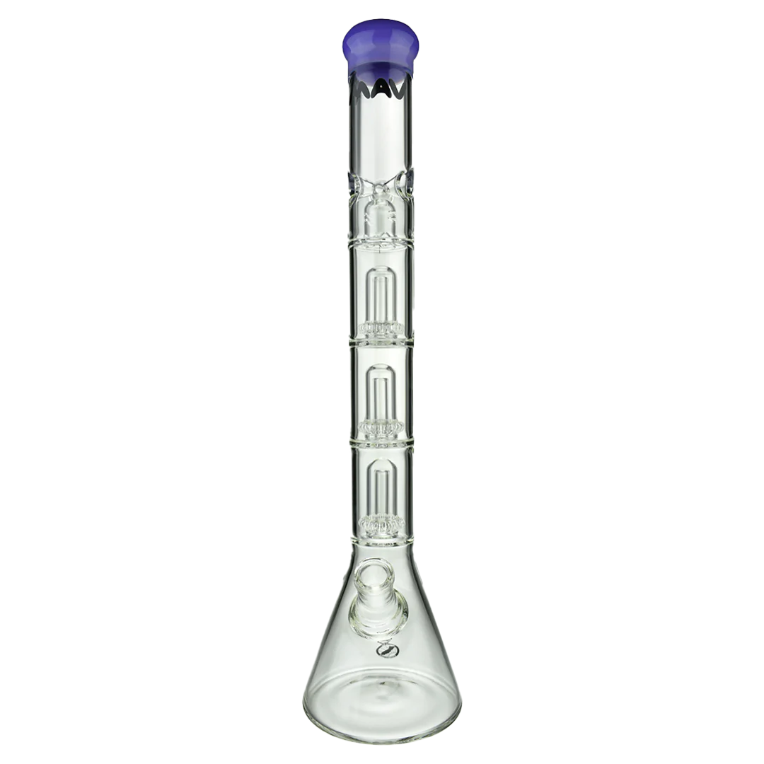 Mav Glass Wp Triple UFO Beaker Bong 21" Female 18mm