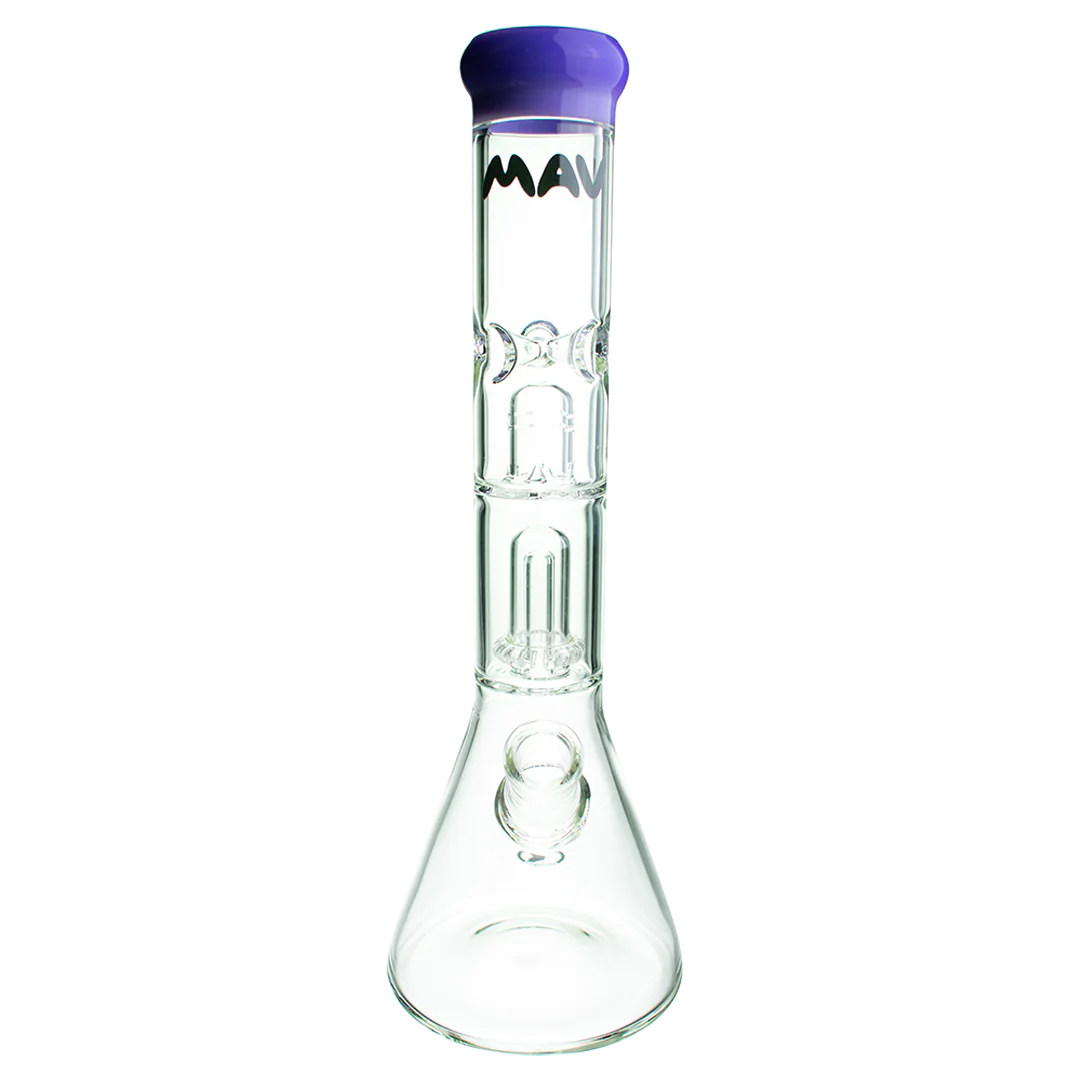 Mav Glass Wp Single UFO Beaker Bong 15" Female 18mm