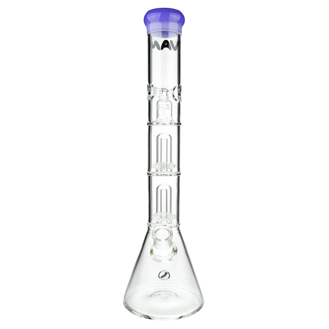 Mav Glass Wp Double UFO Beaker Bong 18" Female 18mm