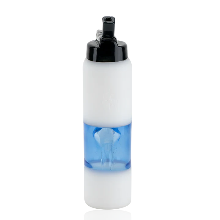 Empire Glassworks Mini Rig - Large - White & Blue Water Bottle