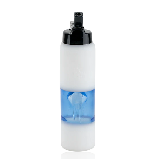 Empire Glassworks Mini Rig - Large - White & Blue Water Bottle