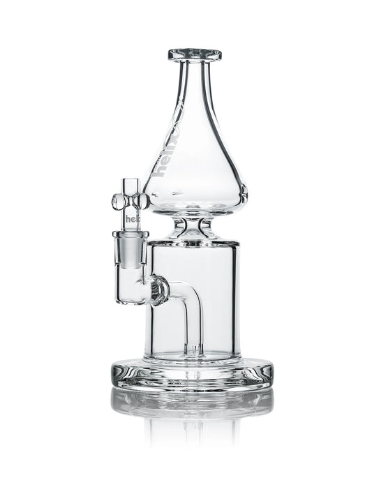 GRAV® Helix™ Straight Base w/ Fixed Downstem Water Pipe Clear