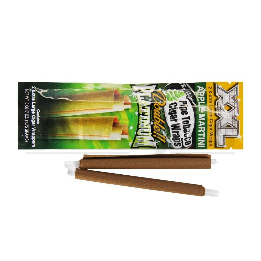 DOUBLE!! PLATINUM XXL CIGAR WRAPS 2 PER PACK APPLY MARTINI Pack of 1