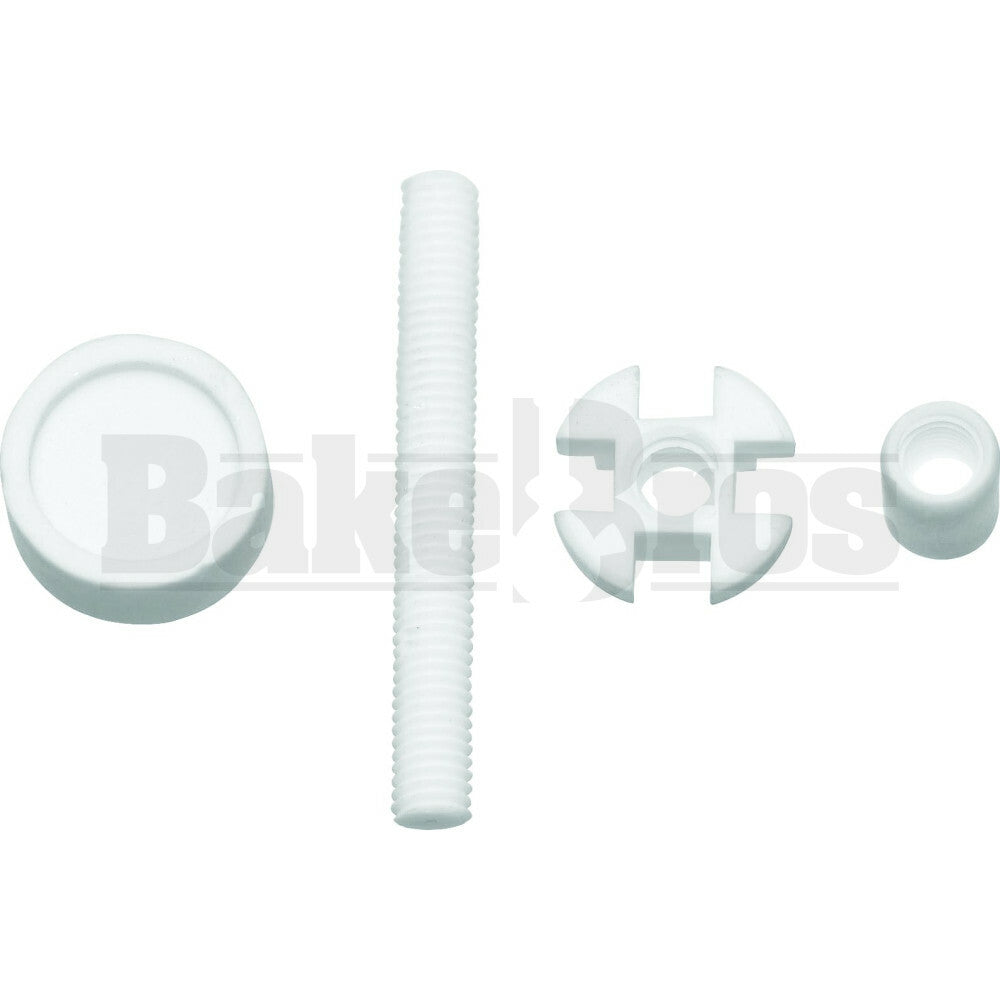 18MM NAIL CERAMIC THREADED ADJUSTABLE WHITE FEMALE