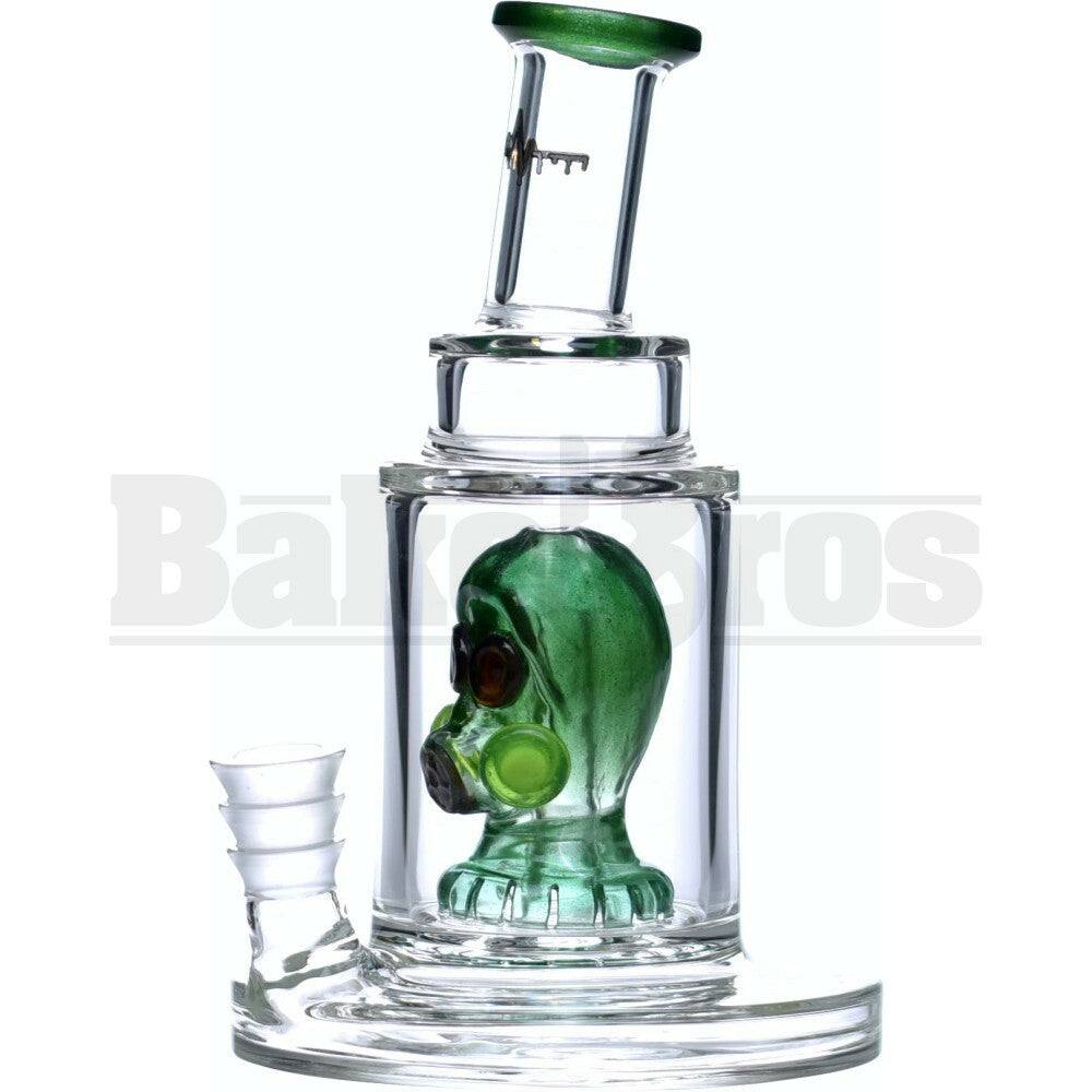 PULSE WP GAS MASK SHRUB W/ BARREL DRUM CIRQ PERC 7" MOSS GREEN FEMALE 14MM