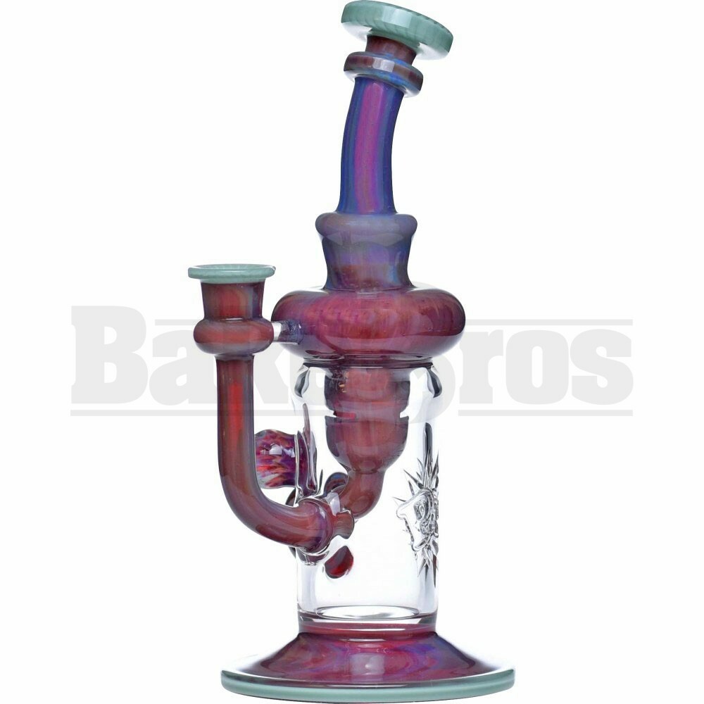 PHAT ASS GLASS WP W/ KLEIN RECYCLER 9" RAINBOW FEMALE 10MM