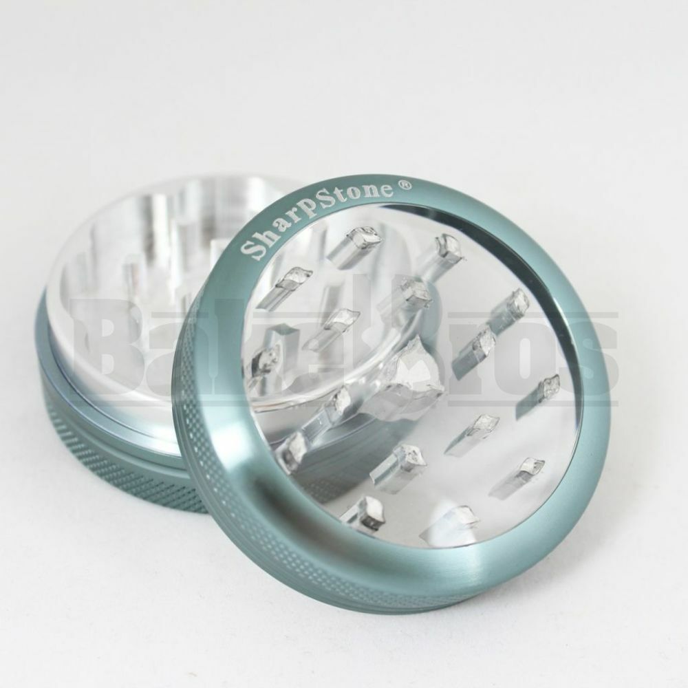 SHARPSTONE CLEAR TOP GRINDER 2 PIECE 2.2" GRAY Pack of 1