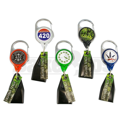 LIGHTER LEASH 420 SERIES RETRACTABLE ASSORTED DESIGN Pack of 30