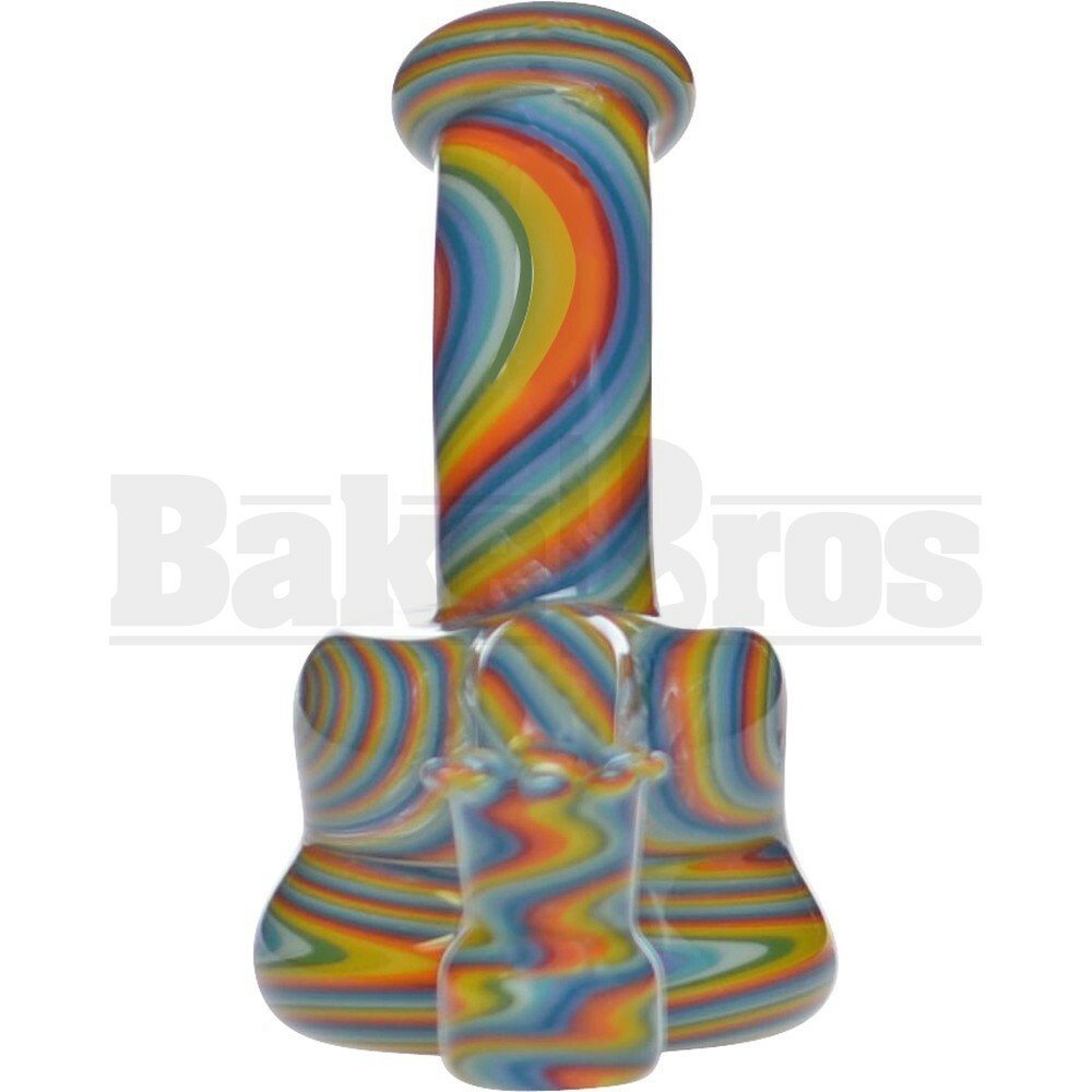 PHAT ASS GLASS WP MICRO TURTLE NECK 3" SWIRL W/ OPAL RAINBOW FEMALE 10MM