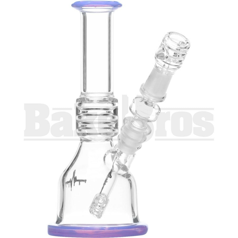 PULSE WP MINI BARREL STEM BEAKER VAPOR RIG 7" PINK SLIME FEMALE 14MM