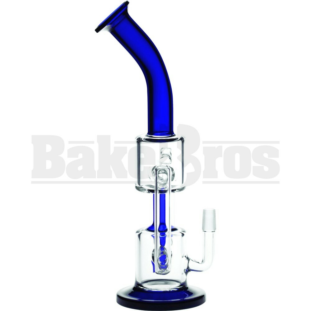 WP TUBE PERC STACKED CYLINDER RECYCLER 12" BLUE MALE 14MM