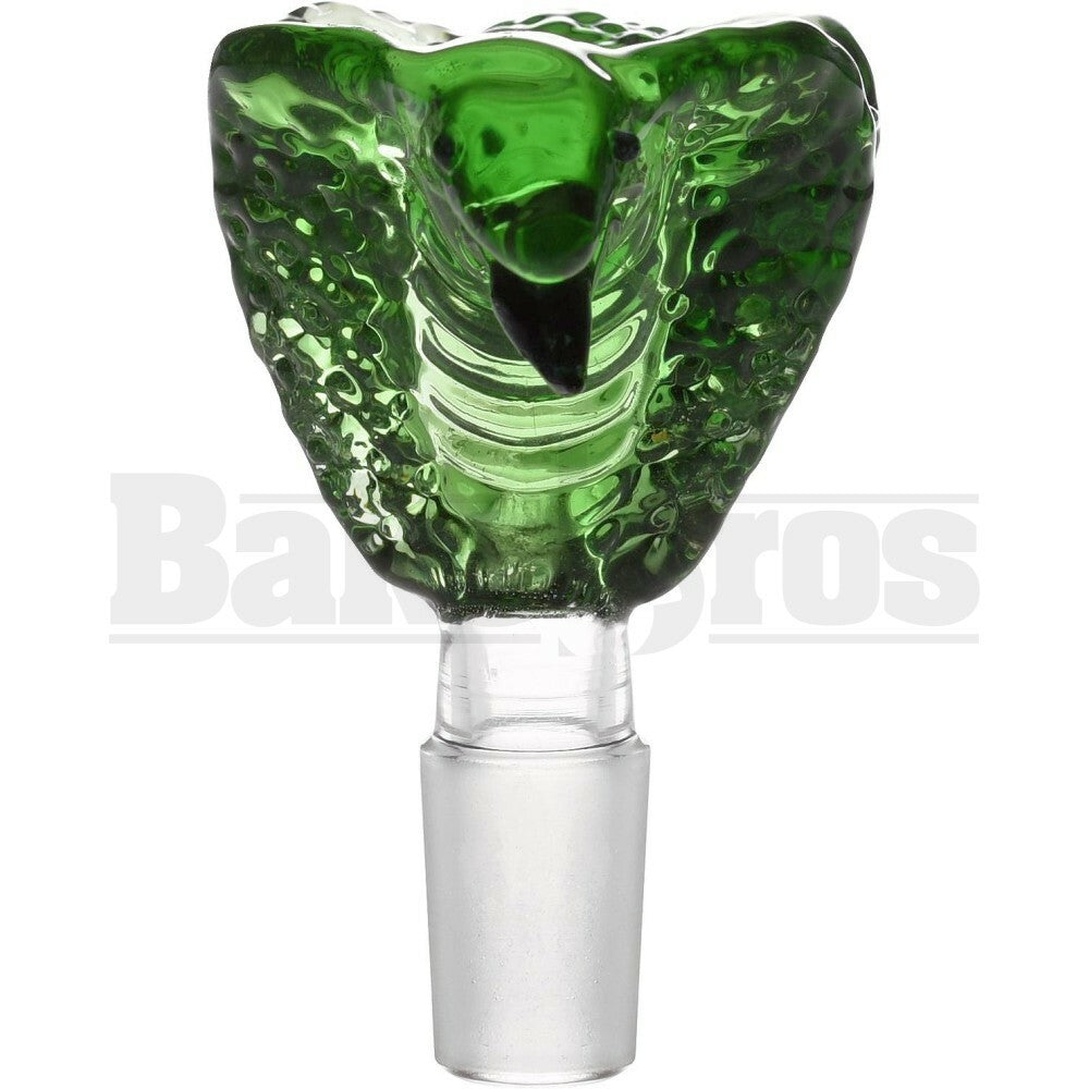 BOWL CONJOINED COBRA SNAKE GREEN 14MM