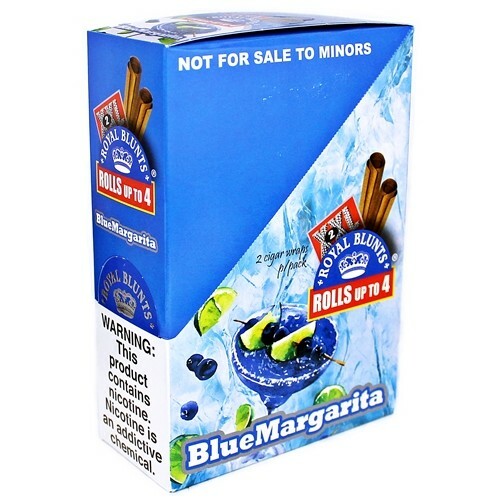 Xxl Royal Blunts K Series Cigar Wraps 2 Per Pack Blue Margarita Pack Of 25