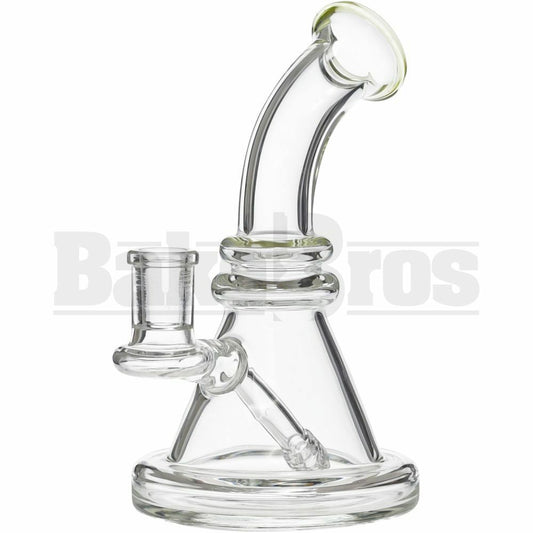 WP BENT NEXT SHRUB BEAKER DESIGN BANGER HANGER W/ BARREL PERC TOP 7" OLIVE GREEN FEMALE 14MM