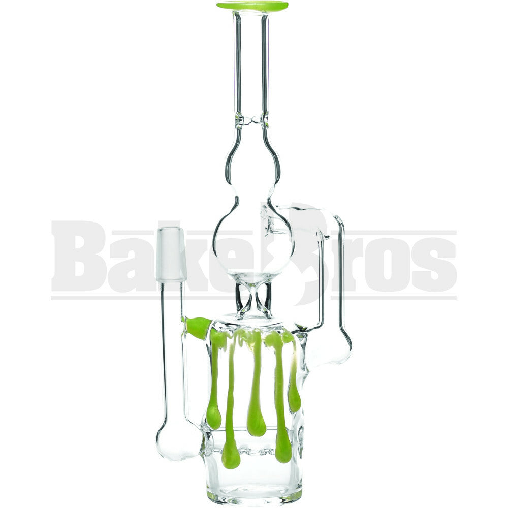 WP INLINE PERC CYLINDER BODY RECYCLER 8" SLIME GREEN MALE 14MM