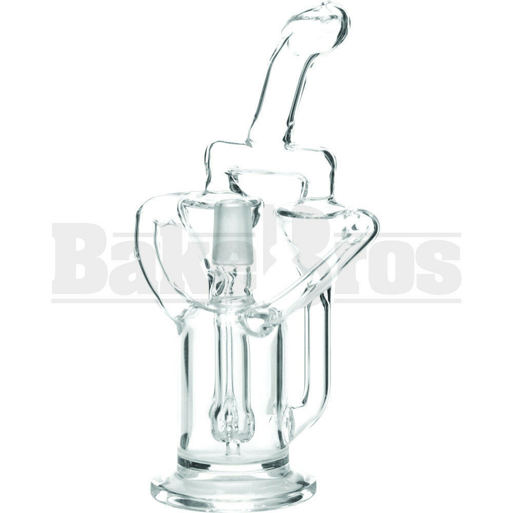 WP TUBE PERC 2X RECYCLER DRIPPING GLASS 8" CLEAR MALE 18MM