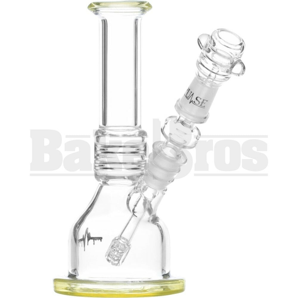 PULSE WP MINI BARREL STEM BEAKER VAPOR RIG 7" LEMON DROP FEMALE 14MM