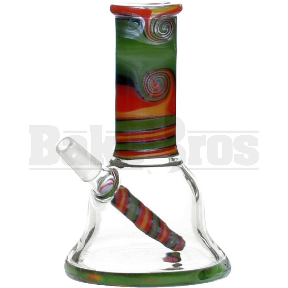 WP BEAKER NANO BELL RIG W/ WIG WAG ART 4" RASTA MALE 10MM