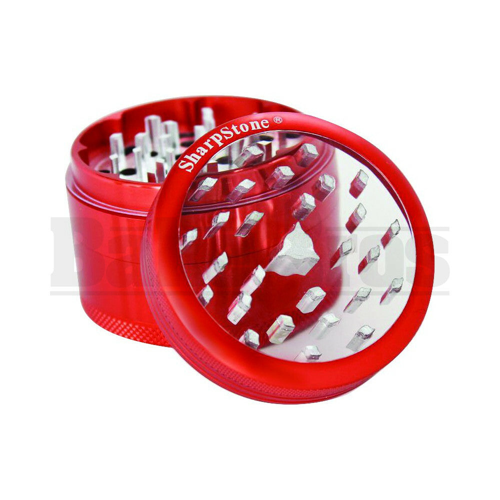 SHARPSTONE CLEAR TOP GRINDER 4 PIECE 2.5" RED Pack of 1