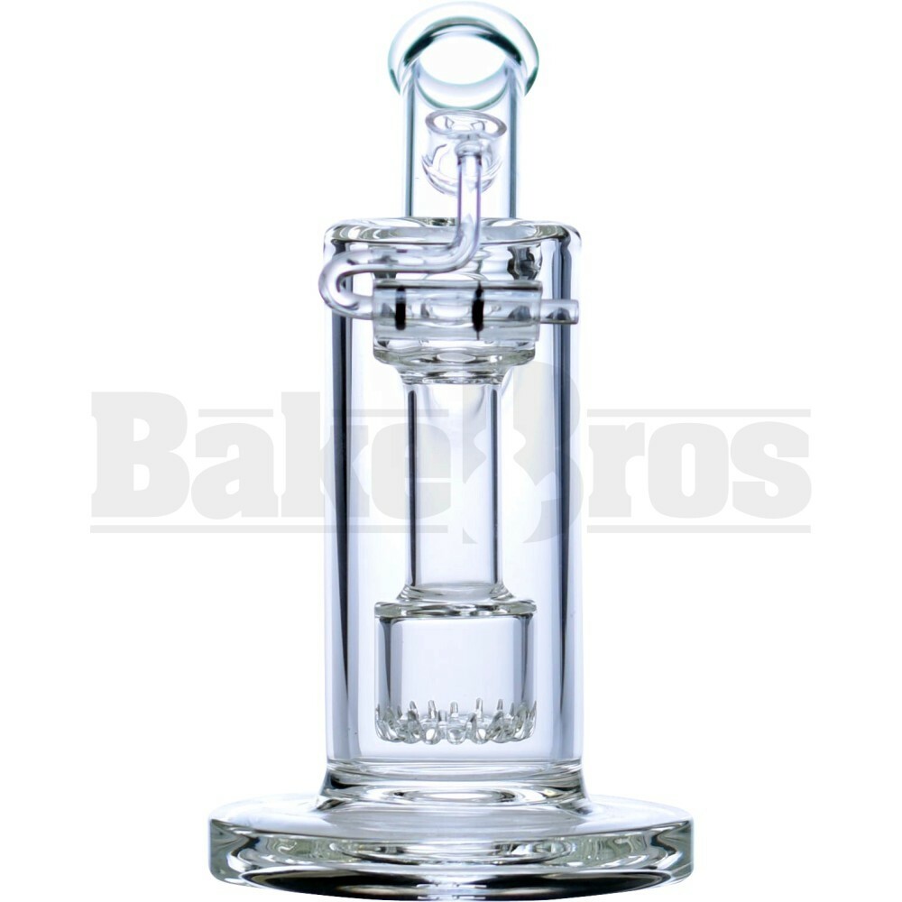 BUBBLER HAND PIPE SLIT CYLINDER PERC SWIVEL HONEYBUCKET NAIL 8"? CLEAR