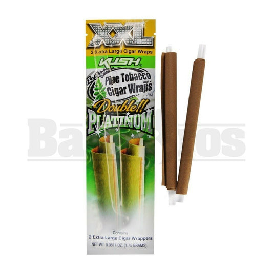 DOUBLE!! PLATINUM XXL CIGAR WRAPS 2 PER PACK KUSH Pack of 1