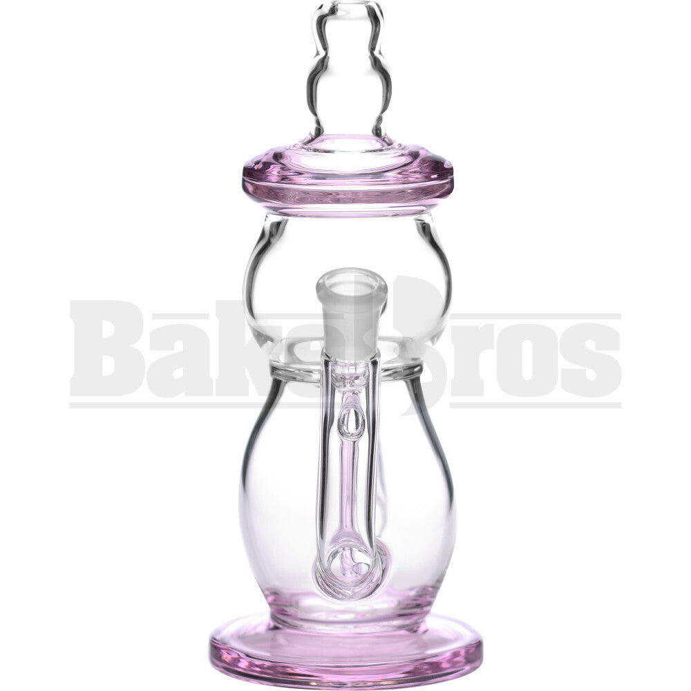 WP DIFFUSED PERC & INLINE RECYCLER BABY BOTTLE 8" PINK FEMALE 14MM