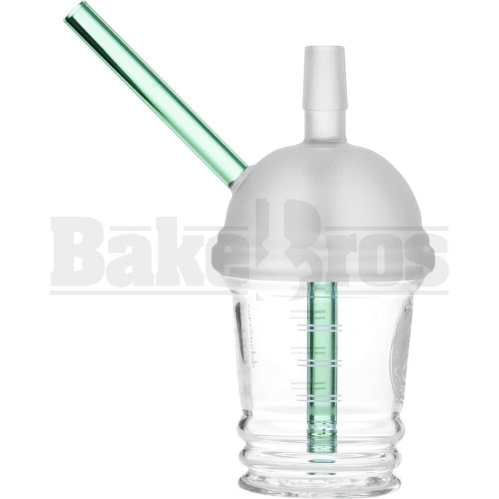 WP MERMAID DABUCCINO OIL RIG W/ DIFFUSED PERC 7" GREEN MALE 18MM