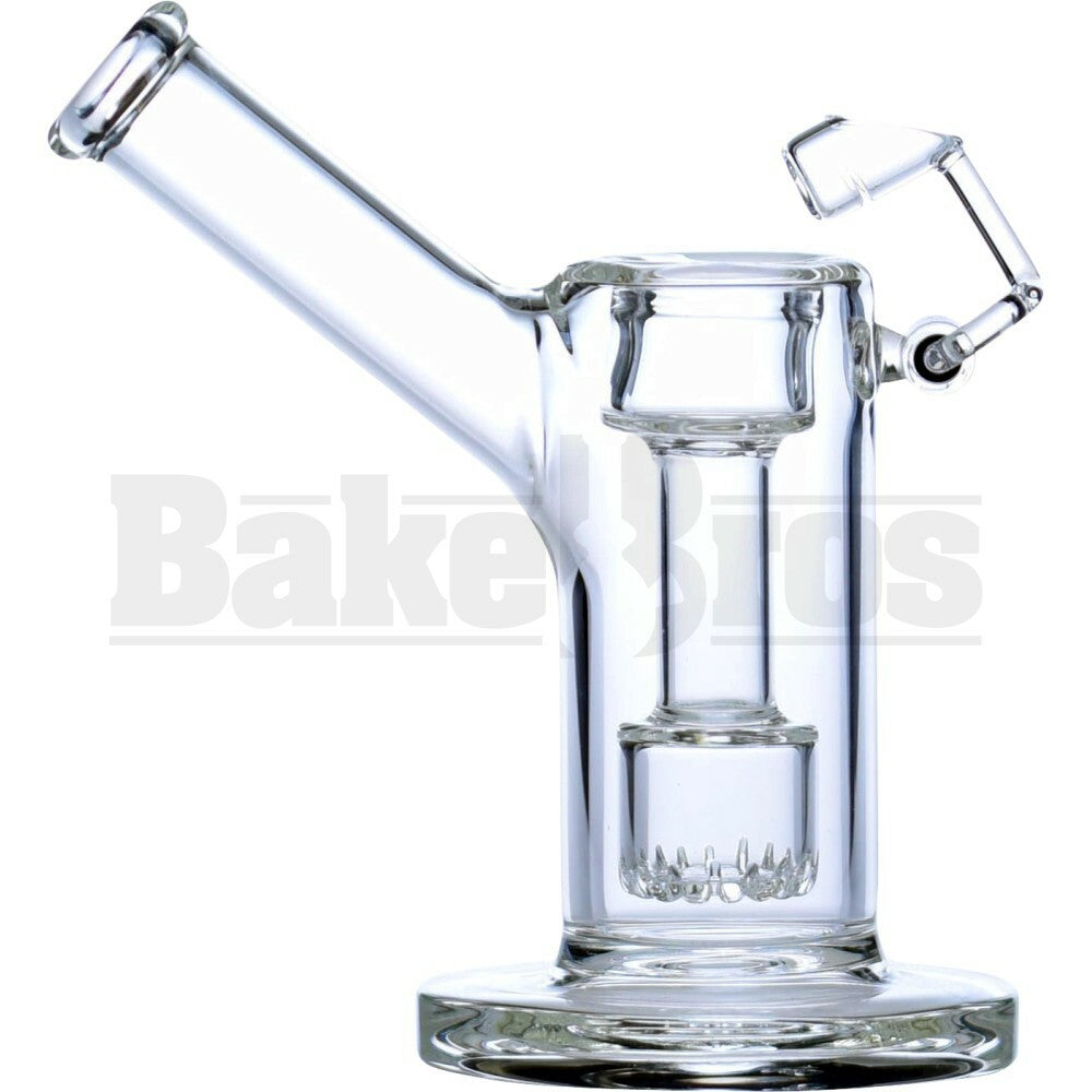 BUBBLER HAND PIPE SLIT CYLINDER PERC SWIVEL HONEYBUCKET NAIL 8"? CLEAR