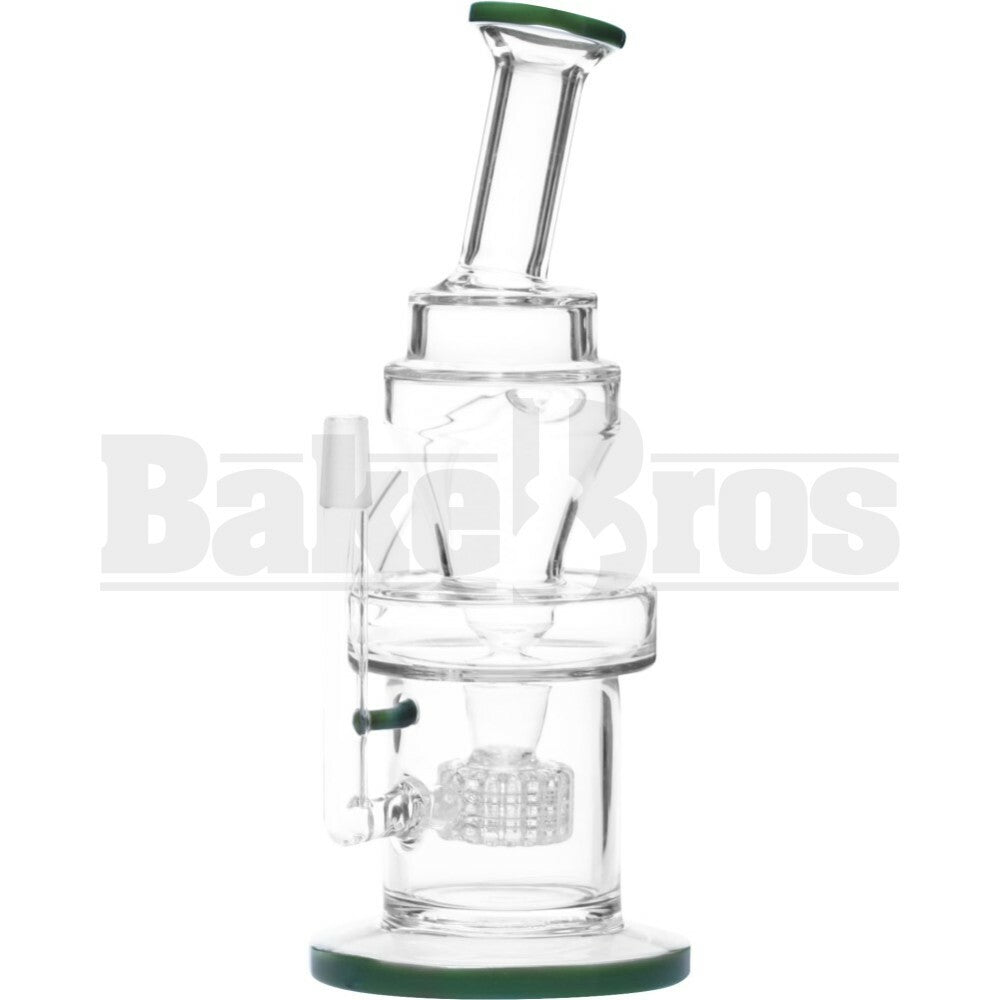 WP MICROSCOPE KLEIN RECYCLER STEREO MATRIX PERC 11" JADE GREEN MALE 14MM