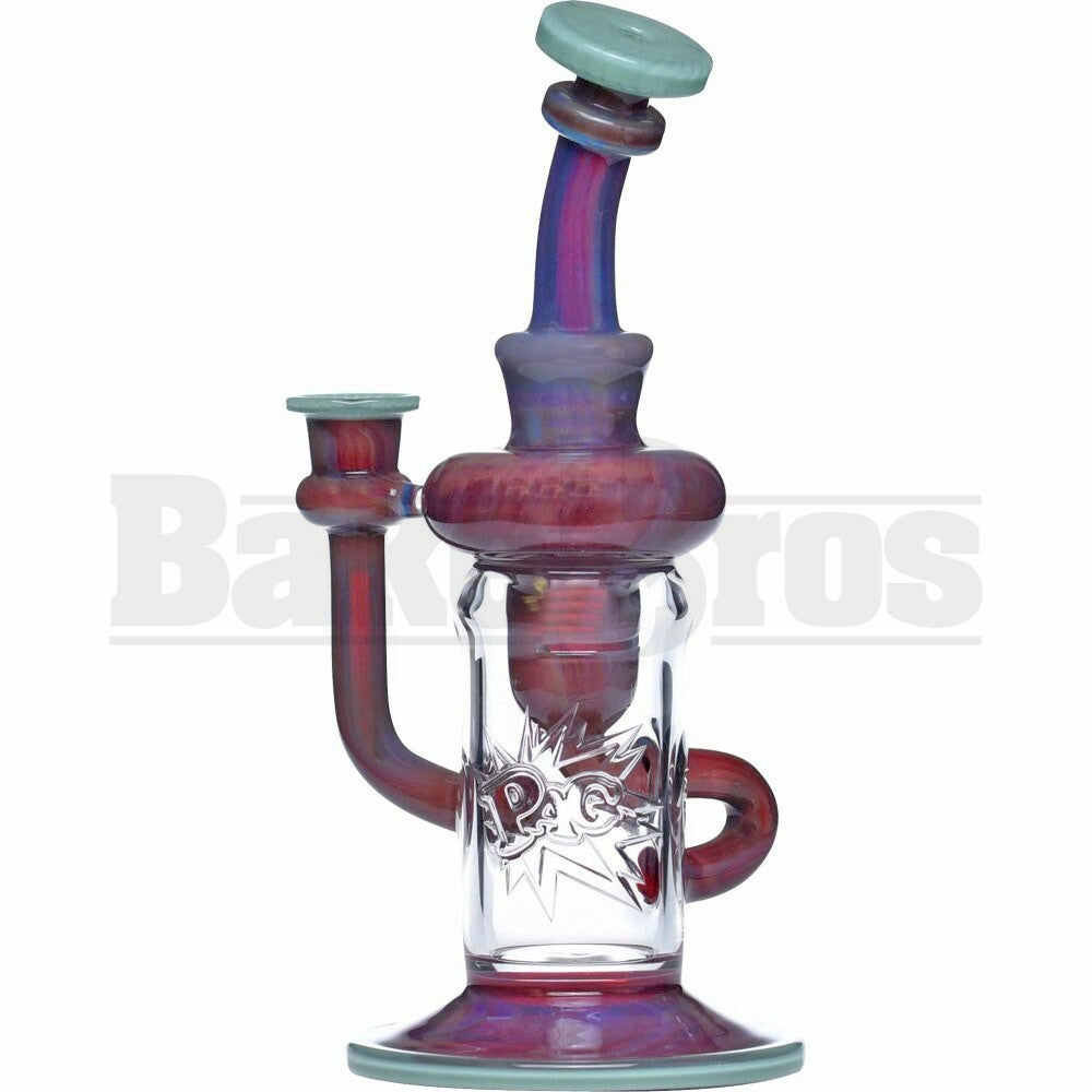 PHAT ASS GLASS WP W/ KLEIN RECYCLER 9" RAINBOW FEMALE 10MM