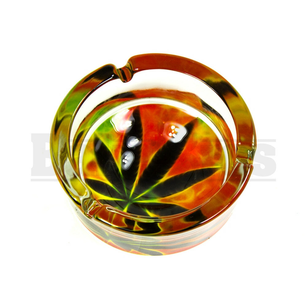 ASHTRAY GLASS PREMIUM DESIGN 3" DIAMETER ASSORTED DESIGN