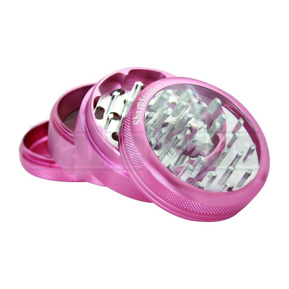 SHARPSTONE CLEAR TOP GRINDER 4 PIECE 2.5" PINK Pack of 1