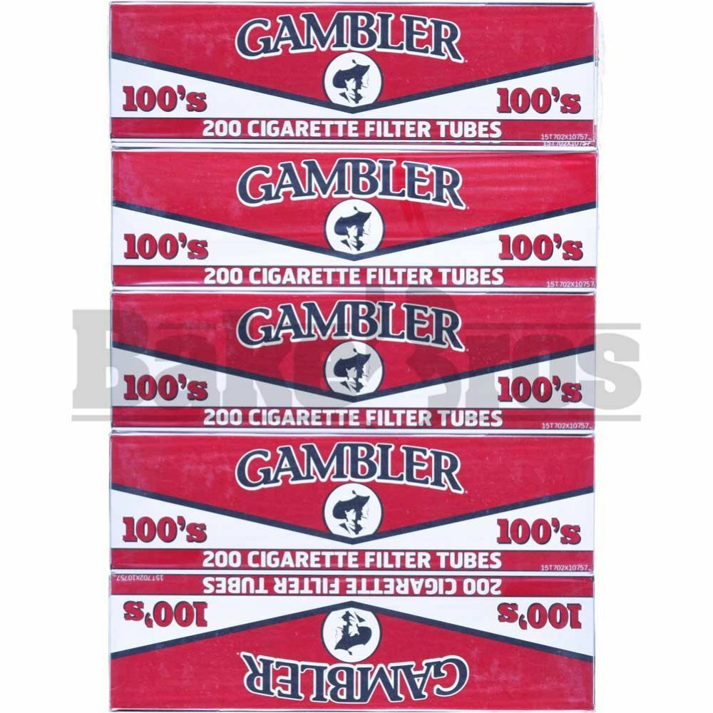 GAMBLER CIGARETTE FILTER TUBES 200 PER PACK 100s UNFLAVORED Pack of 1