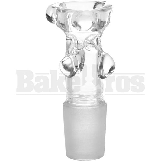 SLIDER BOWL TALL WITH GLASS DOTS CLEAR 18MM