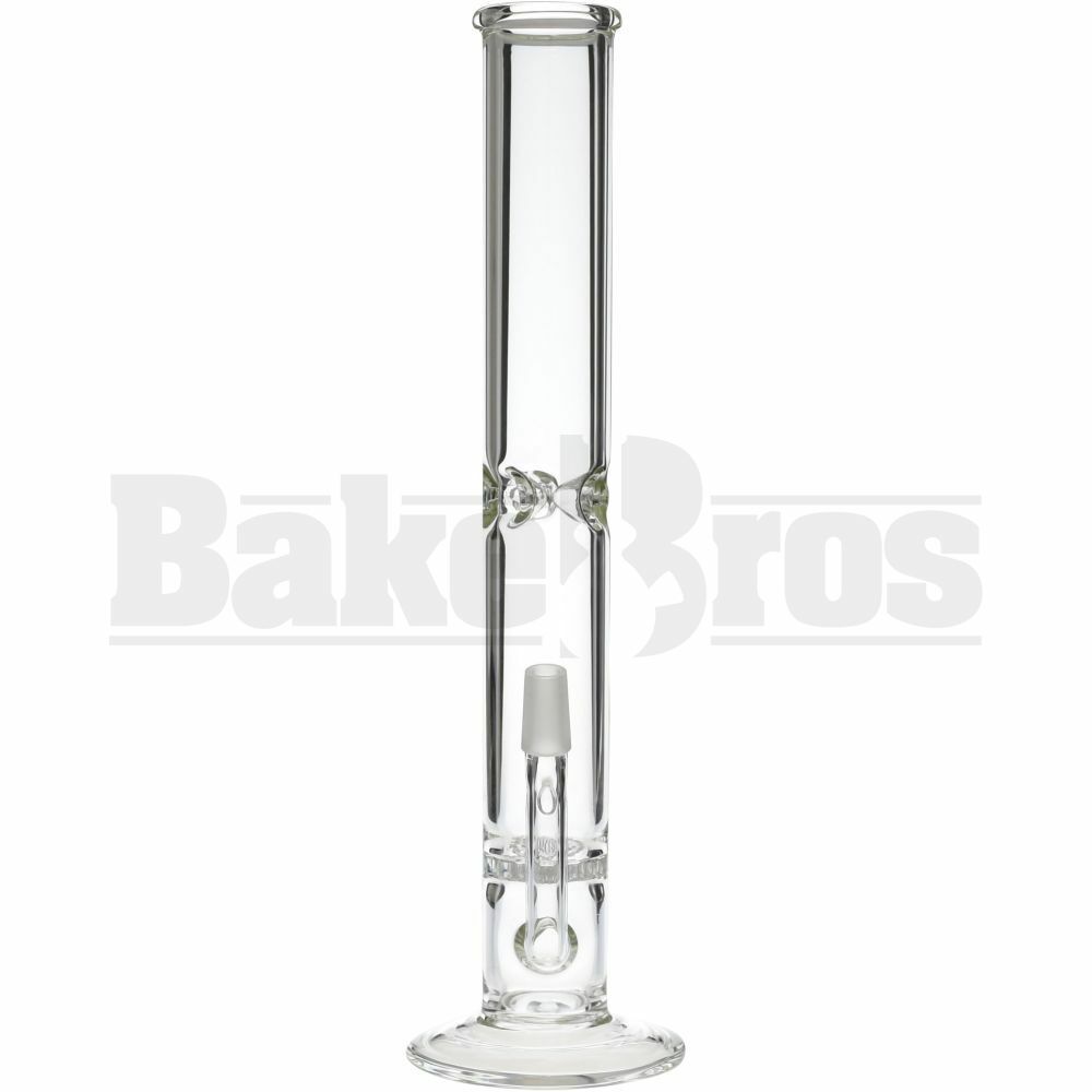 WP STRAIGHT TUBE 38MM DIAM W/ HONEYCOMB DISK PERC 12" CLEAR MALE 14MM