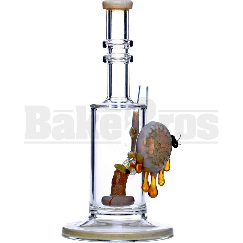 KROWN KUSH WP TUBE W/ HONEYCOMB SHOWERHEAD PERC 10" BUTTERSCOTCH MALE 14MM