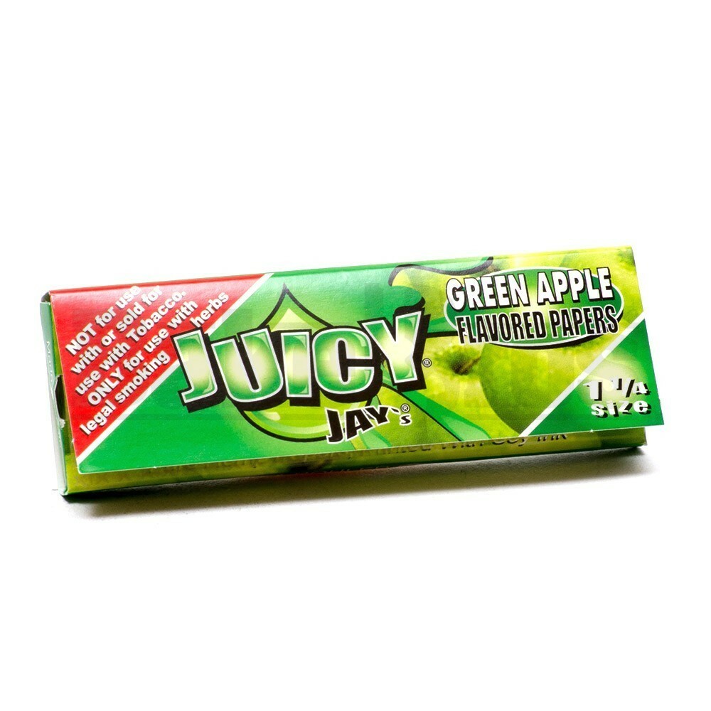 JUICY JAY'S FLAVORED PAPERS 32 LEAVES 1 1/4 GREEN APPLE Pack of 1