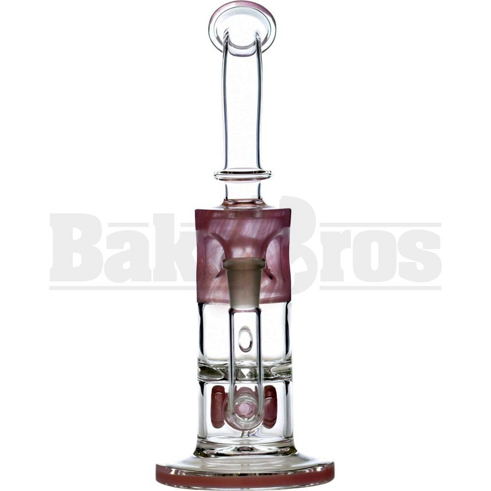 WP BENT NECK TRIPLE DONUT W/ TURBINE HAMMERHEAD CIRQ PERC 10" PINK FEMALE 14MM