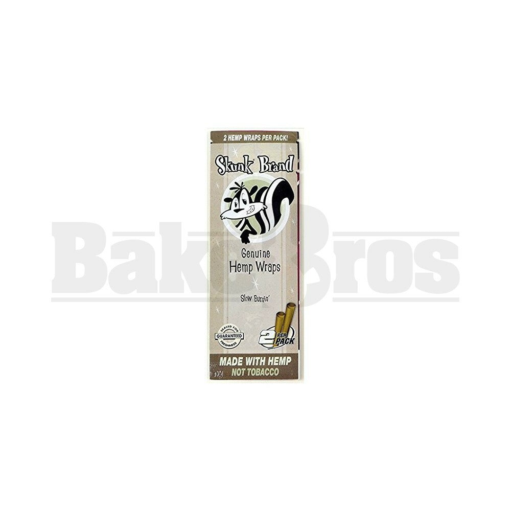 SKUNK BRAND HEMP WRAPS SLOW BURNIN' 2 PER PACK NATURAL Pack of 1